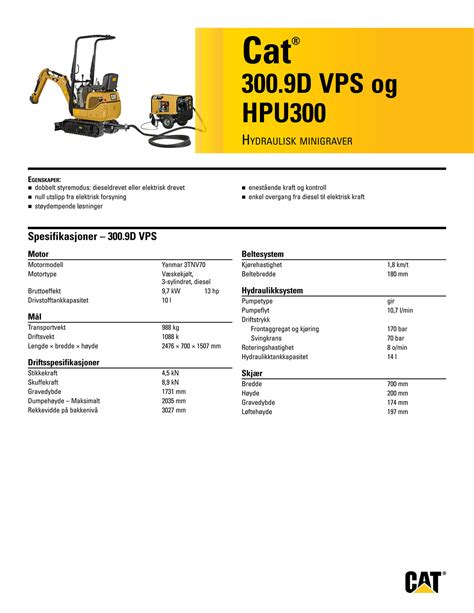 cat 300.9 specalog|300.9 cat specs.